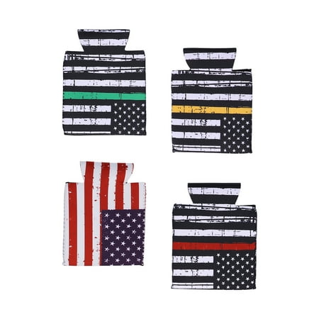 

4pcs 330ml Can Sleeves Flag Pattern Beer Can Cover Neoprene Bottle Sleeve Drinks Sleeve for Bbq Camping Party (4 Patterns)