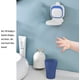 thumbnail image 4 of Bote para cepillos de dientes, vaso de baño, vaso para cepillos de dientes para niños, con portavasos, no requiere perforación, (azul) 18 * 8.3 * 12 cm TUNC Sencillez, 4 of 5