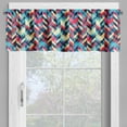 thumbnail image 4 of Ambesonne Grunge Valance & Curtain, Hipster Zigzag Chevron, 55"x36", Multicolor, 4 of 6