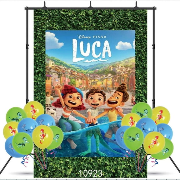 Luca Backdrop Banner Balloons Party Decorations Supplies Taspestry Wall Decor Background Poster