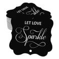 thumbnail image 1 of Inkdotpot Pack Of 100 Let Love Sparkle Wedding Paper Tags DIY Craft Bracket Shape Real Silver Foil Hang Tags, 1 of 6