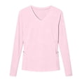 thumbnail image 5 of OGLCCG Women's Long Sleeve UPF 50+ Sun Protection Shirts V Neck Workout Shirts for Hiking Fishing Breathable Athletic Running Gym Tshirt,XXXL,Pink, 5 of 6