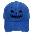 thumbnail image 1 of Visière pour Femmes et Hommes Citrouille Brodée Lavée Rétro Douce Chapeau de Baseball Halloween Personnalité Hommes et Femmes Chapeau de Soleil Décontracté, 1 of 4