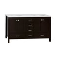thumbnail image 3 of Horizon 60" Double Bathroom Vanity with Chocolate Cabinet and Engineered White Top, 3 of 5