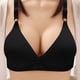 thumbnail image 4 of Puntoco Sujetadores sin aros para mujer, estilo sin aros de acero, estampados, con botones en el medio, transpirables, para uso diario, 4 of 5