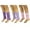 Purple-Lilac-Pink, variant on Aerobic Leg Warmers for Women 3 Pairs Black Cotton Knee High