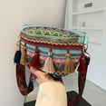 thumbnail image 4 of Handmade Fringe Woven Crossbody Bag for Women - Boho Chic Fabric Waist Pack with Adjustable Strap, Roomy Open Pocket for Phone Wallet Essentials, Lightweight Durable Travel & Everyday Purse, 4 of 6
