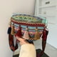 thumbnail image 4 of Bolso cruzado de hombro tejido con flecos para mujeres, bolso de tela con estampado étnico tribal y correa ajustable, riñonera de 8.4x6.2x5.9 pulgadas., 4 of 6