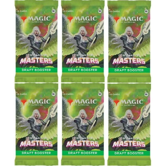 6 Packs MTG Draft Booster Pack Lot MTG Commander Masters