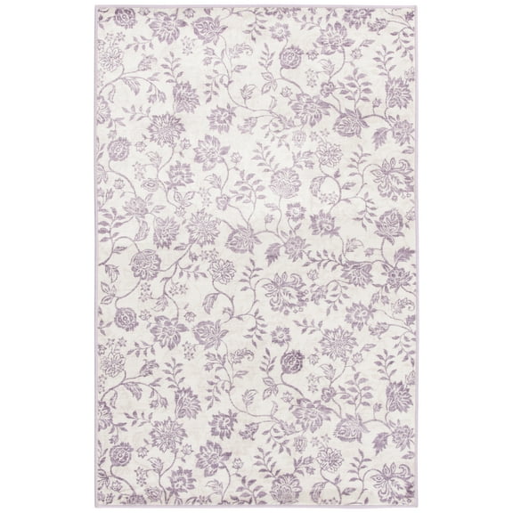 Mainstays 36"x56" Lavender Floral Faux Fur Indoor Accent Rug
