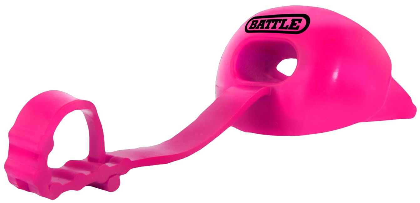 Battle Oxygen Lip Protector Mouthguard with Connected Strap, Pink