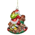 thumbnail image 5 of Northlight 4" Santa on a Rocking Horse Hanging Glass Christmas Ornament, 5 of 5