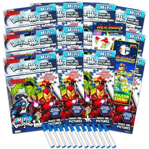 Set de libros para colorear Marvel Avengers Imagine Ink, 12 libros para niños