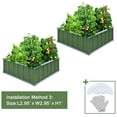 KING BIRD Raised Garden Bed 101"x 36"x 12" 4 Installation Methods Planter Kit Box (Green