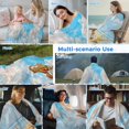 thumbnail image 5 of Coastal Cooling Blanket,Lightweight Breathable Summer Throw Blanket with Double Sided Cold Effect,Summer Beach Shell Conch Starfish Blue Nautical Picnic Blankets Bed Sheet for Hot Sleepers 30"x40", 5 of 8