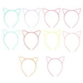 thumbnail image 1 of Diadema de oreja de gato Bbanquetan 10 Uds. diademas de plástico con lazo para mujeres y niñas, 1 of 9