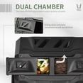 thumbnail image 4 of Outsunny Tumbling Compost Bin Outdoor 360° Dual Chamber Rotating Composter 43 Gallon, Black, 4 of 10