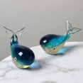 thumbnail image 1 of Figura de ballena de vidrio soplado hecha a mano iZZZHH, cristalina y luminosa, ideal para decorar el hogar, centro de mesa., 1 of 8