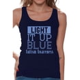 thumbnail image 1 of Awkward Styles Women's Light It Up Blue Support Graphic Tank Tops for Autism Awareness, 1 of 4
