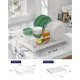 Dish Drying Rack for Kitchen Counter, 12.7''W x 16.7''L, White ...