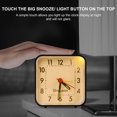 thumbnail image 6 of LAYADO Analog Alarm Clock for Bedroom Silent Non Ticking Small Clock, Travel Alarm Clock with Snooze & Light, Battery Operated Alarm Clock for Bedside Table, Desk, Black, 6 of 7