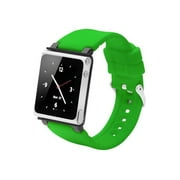 iWatchz Q Collection - Wrist pack for player - stainless steel, silicone, polycarbonate - green