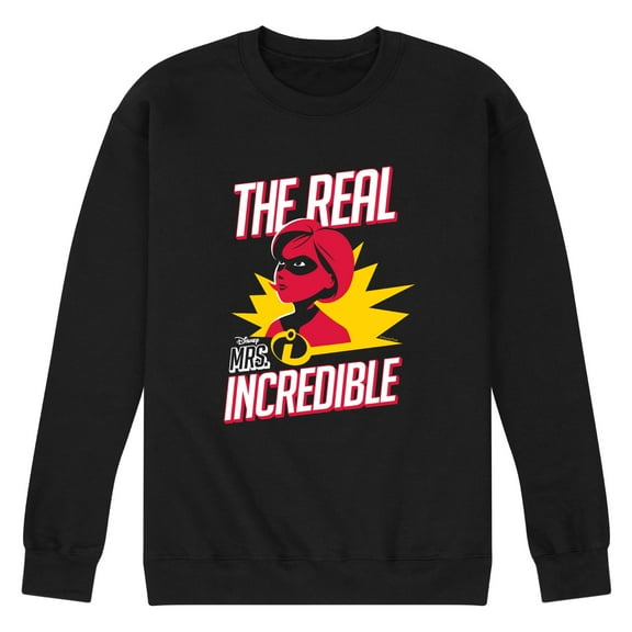 The Incredibles - The Real Mrs Incredible - Men's Crew Neck Fleece Pullover