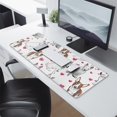 thumbnail image 2 of Long Mouse Pads for Desk,Bull Terriers and Hearts Desk Mats on Top Of Desks, Desk Mouse Pad Extra Large with 3mm Non-Slip Base and Stitched Edge for Gaming,Office,Work,Home 31.5"x11.8", 2 of 6