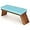 Sky Blue / Teak, variant on Teak Meditation Bench - Meditation Seat - Meditation Stool - Kneeling Meditation Chair - Portable Folding Meditation Bench - Seiza Yoga Meditation Bench - Prayer Bench (Teak)