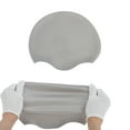 thumbnail image 5 of Gorro de natación geométrico impermeable de silicona de 1 pieza en tono plateado gris, 5 of 5