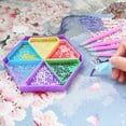 thumbnail image 3 of Kits de Bandejas de Pintura de Diamante de de 6 Rejillas, Placa de Perforación Hexagonal de Gran Capacidad, Bolígrafo de Pintura de Diamante, Punto de Artístico,A, 3 of 5