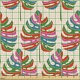thumbnail image 2 of Tropical Sofa Upholstery Fabric by the Yard, Continuous Pattern of Aloha Hawaiian Themed Exotic Colorful Leaves, Decorative Fabric for DIY and Home Accents, Pale Rose and Multicolor by Ambesonne, 2 of 5