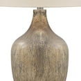 thumbnail image 3 of Mercury Glass Table Lamp with Drum Shade Gold and Beige - Saltoro Sherpi, 3 of 5
