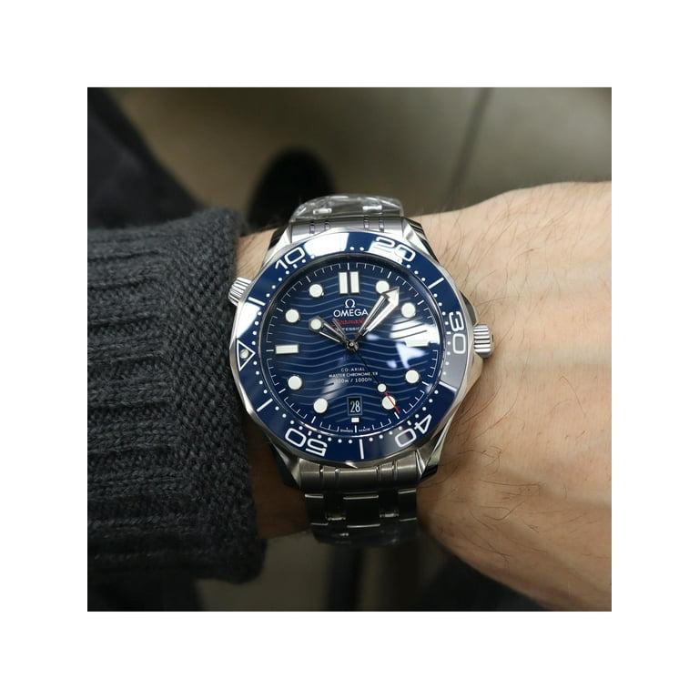 New 2023 Omega 210.30.42.20.03.001 Seamaster Blue On Blue Steel