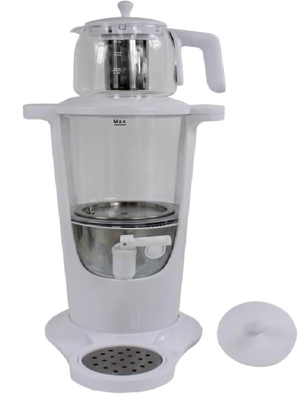 Electric Samovar Tea Maker Kettle 4.2L Glass Teapot 110V 1000W Auto Shut Off