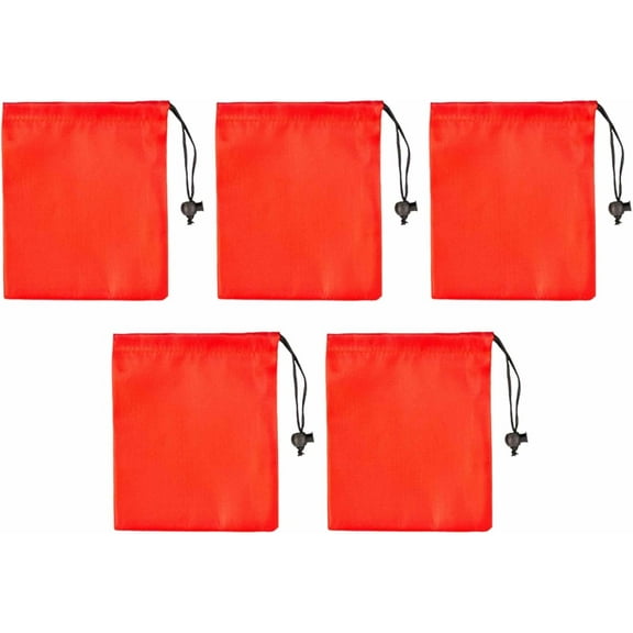 5-Pack Waterproof Drawstring Pouches – Compact Travel Organizers for Outdoor, Beach & Small Essentials – Multi-Use Dry Storage Sacks