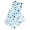 thumbnail image 5 of FLYCURVY Plus Size Women Pajama Pants Soft Long Sleep Lounge Pants Drawstring Star Floral Printed with Pocket L-5XL, 5 of 6