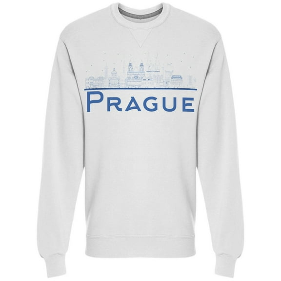 Prague Czech Republic Outline Sweatshirt Men - Men Sweatshirt, Small