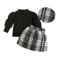 thumbnail image 6 of Zshosam Fall Outfits for Girls Baby Girl Clothes Sets Ruffle Sleeve Tops Mini Skirts Sets Fall Winter Outfits for Toddler Size 9 12 Months,(Black 9-12 Months), 6 of 8