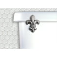 thumbnail image 1 of Fleur de Lis Toilet Flush Handle Front Mount in Satin Pewter, 1 of 1