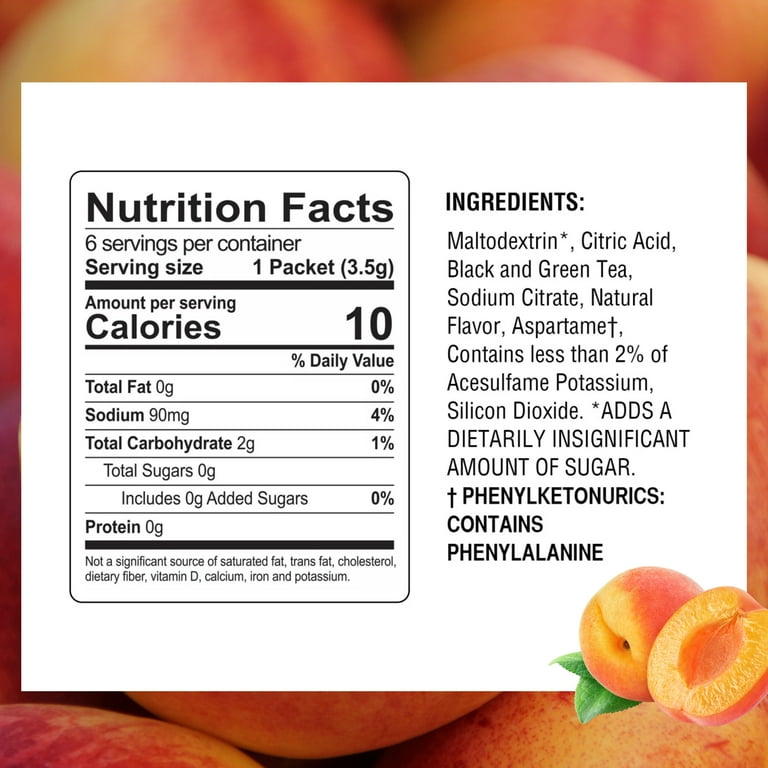 Snapple Tea Peach Tea Flavor On the Go Powdered Drink Mix
