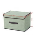 thumbnail image 3 of TRIANU Fabric Stroage Box with Lids, 1Pcs Foldable Stroage Box with Lids, Green, Medium, 3 of 5