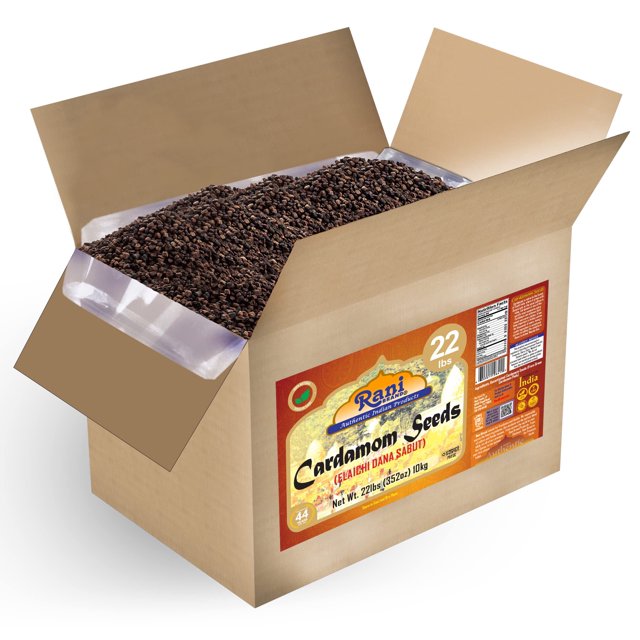Rani Cardamom (Elachi) Decorticated Seeds Indian Spice 352oz (22lbs) 10kg Bulk Box ~ All Natural | Vegan | Gluten Friendly | NON-GMO | Kosher | Indian Origin