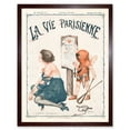 thumbnail image 1 of Vintage French Fashion La Vie Parisienne Heartbreak Cupid Love Magazine Cover Art Print Framed Poster Wall Decor 12x16 inch, 1 of 5