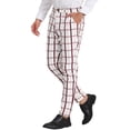 thumbnail image 5 of Lars Amadeus Men's Plaid Dress Pants Slim Fit Checked Printed Trousers, 5 of 6