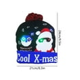 thumbnail image 3 of MesaSe Christmas Decor Knitted Christmas Hat Cartoon Pattern Light Flashing Cap LED New Year  Gifts, 3 of 4