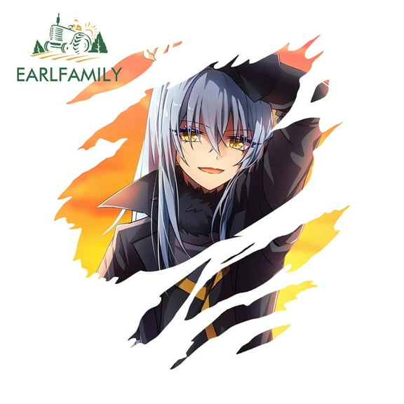 EARLFAMILY 5.1" Rimuru Tear Car Stickers Fashionable Waterproof Campervan Truck Vinyl Decal Amusing Occlusion Scratch Car Door Protector
