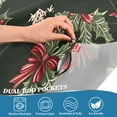 thumbnail image 3 of Yayeee Kitchen Curtains Tier Pair Light Filtering 27"x36" Rod Pocket Short Cafe Window Panel, Green Christmas Holly, 3 of 7