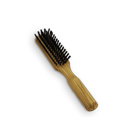 Golden Beards Big Beard Brush – Pear Wood Handle & Natural Boar Bristles – Large Beard Grooming Brush for Thick, Long Beards – Handmade, Vegan & Cruelty-Free