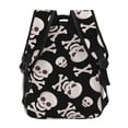 thumbnail image 3 of Haiem black white Skull bone Printed School Backpack,Casual Travel Lightweight Backpack,Durable Comfortable Multifunctional Backpack,Laptop Backpack, 3 of 5